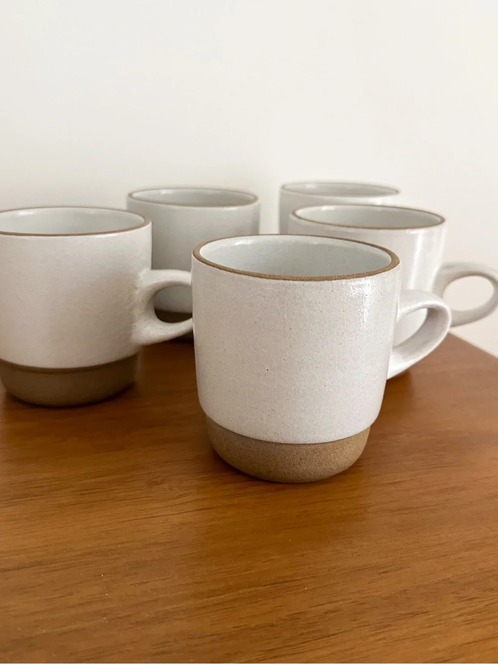 Heath Ceramics Set of 5 Stack Mugs Made in the USA Mid Century Modern Pottery